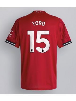 Moški Nogometna dresi poceni Manchester United Leny Yoro #15 Domači 2025-26 Kratek rokav