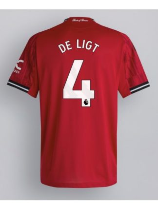 Moški Nogometna dresi poceni Manchester United Matthijs de Ligt #4 Domači 2025-26 Kratek rokav
