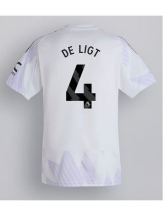 Moški Nogometna dresi poceni Manchester United Matthijs de Ligt #4 Gostujoči 2025-26 Kratek rokav