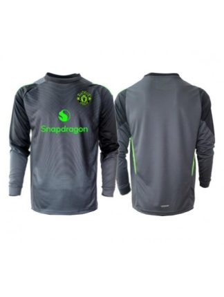 Moški Nogometna dresi poceni Manchester United Vratar Gostujoči 2025-26 Dolgi rokav