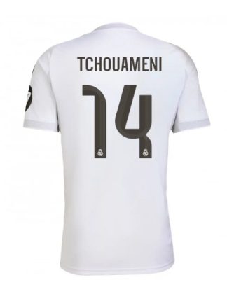 Moški Nogometna dresi poceni Real Madrid Aurelien Tchouameni #14 Domači 2025-26 Kratek rokav