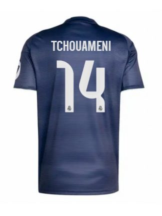 Moški Nogometna dresi poceni Real Madrid Aurelien Tchouameni #14 Gostujoči 2025-26 Kratek rokav
