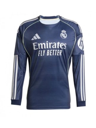 Moški Nogometna dresi poceni Real Madrid Gostujoči 2025-26 Dolgi rokav