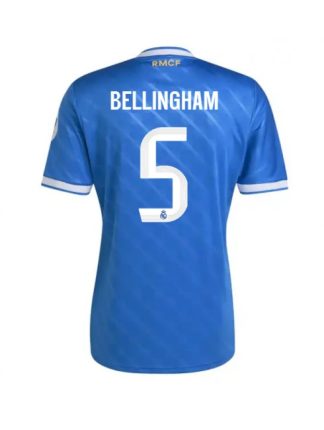 Moški Nogometna dresi poceni Real Madrid Jude Bellingham #5 Tretji 2025-26 Kratek rokav