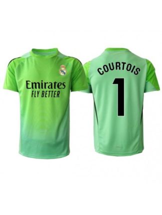 Moški Nogometna dresi poceni Real Madrid Thibaut Courtois #1 Vratar Gostujoči 2025-26 Kratek rokav