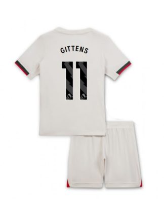 Otroški Nogometna dresi poceni Chelsea Jamie Gittens #11 Gostujoči 2025-26 kompleti