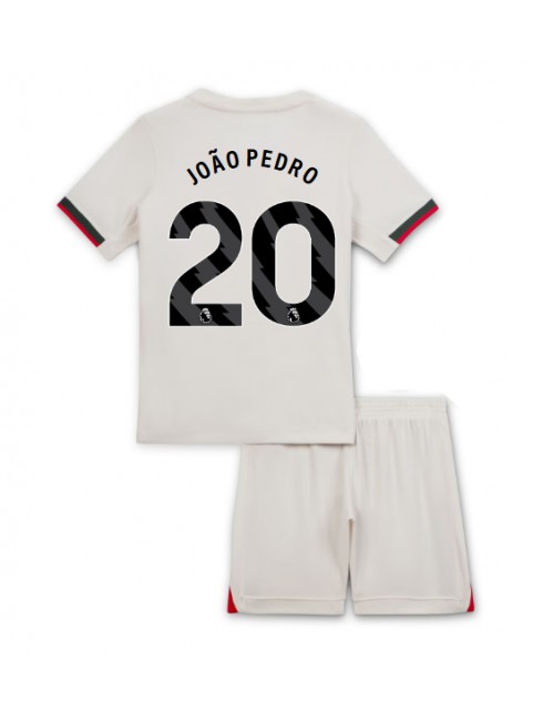 Otroški Nogometna dresi poceni Chelsea Joao Pedro #20 Gostujoči 2025-26 kompleti