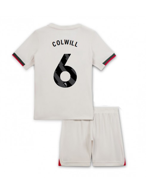 Otroški Nogometna dresi poceni Chelsea Levi Colwill #6 Gostujoči 2025-26 kompleti