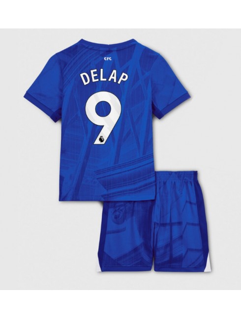 Otroški Nogometna dresi poceni Chelsea Liam Delap #9 Domači 2025-26 kompleti