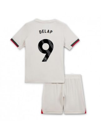 Otroški Nogometna dresi poceni Chelsea Liam Delap #9 Gostujoči 2025-26 kompleti