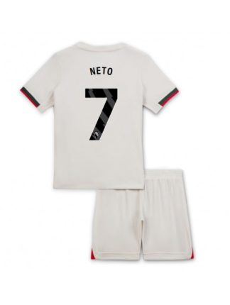 Otroški Nogometna dresi poceni Chelsea Pedro Neto #7 Gostujoči 2025-26 kompleti