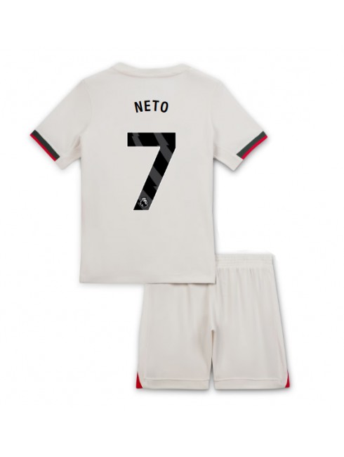 Otroški Nogometna dresi poceni Chelsea Pedro Neto #7 Gostujoči 2025-26 kompleti