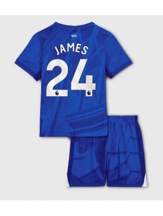Otroški Nogometna dresi poceni Chelsea Reece James #24 Domači 2025-26 kompleti