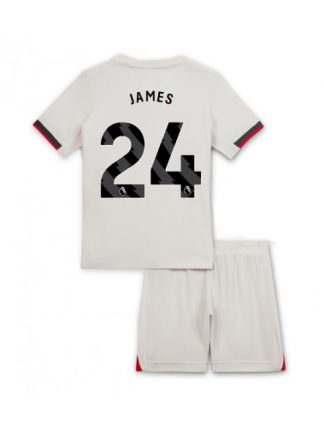 Otroški Nogometna dresi poceni Chelsea Reece James #24 Gostujoči 2025-26 kompleti