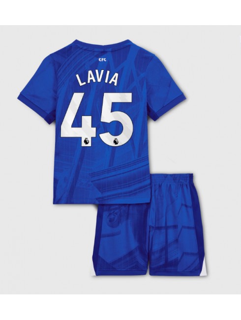 Otroški Nogometna dresi poceni Chelsea Romeo Lavia #45 Domači 2025-26 kompleti