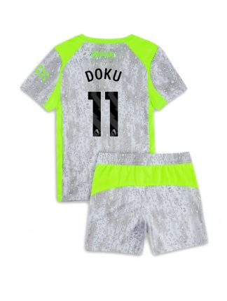 Otroški Nogometna dresi poceni Manchester City Jeremy Doku #11 Tretji 2025-26 kompleti