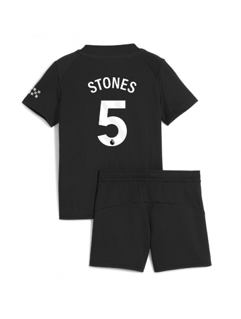Otroški Nogometna dresi poceni Manchester City John Stones #5 Gostujoči 2025-26 kompleti