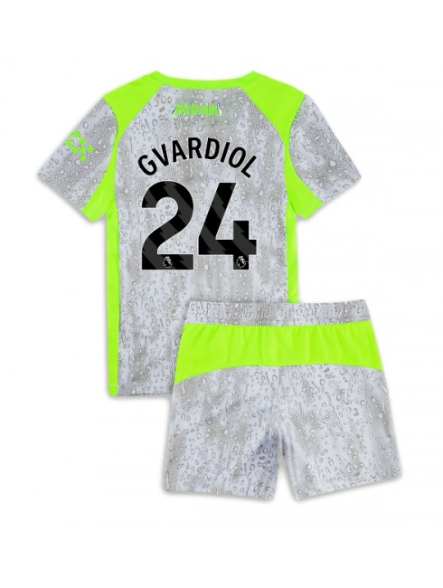 Otroški Nogometna dresi poceni Manchester City Josko Gvardiol #24 Tretji 2025-26 kompleti