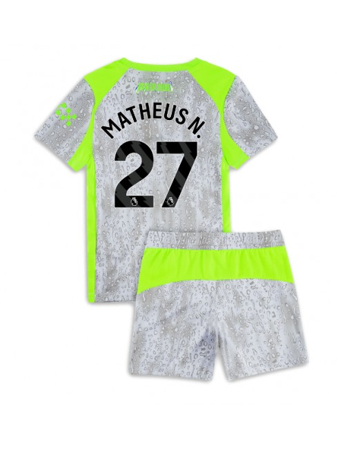 Otroški Nogometna dresi poceni Manchester City Matheus Nunes #27 Tretji 2025-26 kompleti