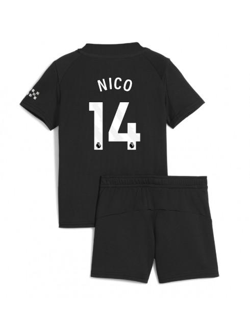 Otroški Nogometna dresi poceni Manchester City Nico Gonzalez #14 Gostujoči 2025-26 kompleti
