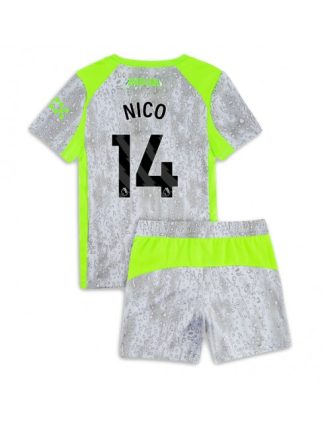Otroški Nogometna dresi poceni Manchester City Nico Gonzalez #14 Tretji 2025-26 kompleti