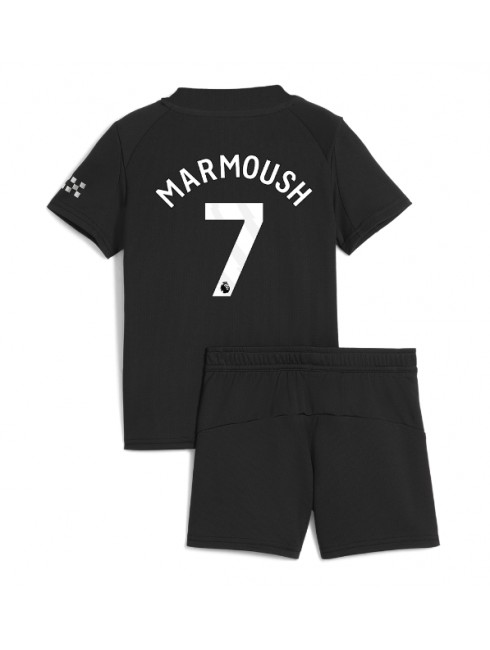 Otroški Nogometna dresi poceni Manchester City Omar Marmoush #7 Gostujoči 2025-26 kompleti