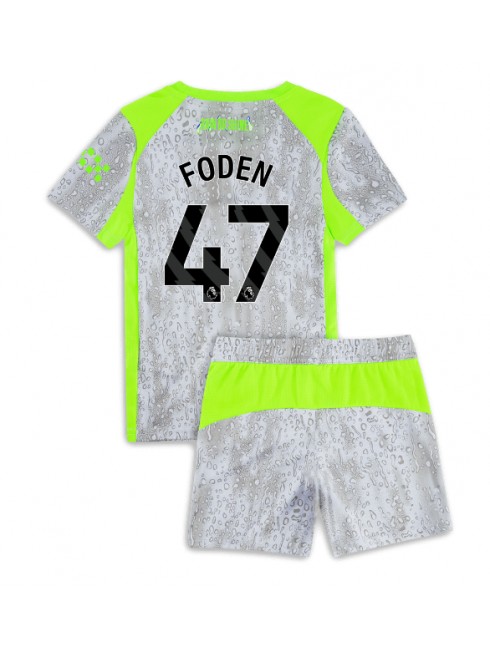 Otroški Nogometna dresi poceni Manchester City Phil Foden #47 Tretji 2025-26 kompleti