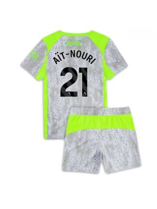 Otroški Nogometna dresi poceni Manchester City Rayan Ait-Nouri #21 Tretji 2025-26 kompleti