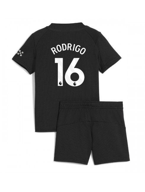 Otroški Nogometna dresi poceni Manchester City Rodri Hernandez #16 Gostujoči 2025-26 kompleti