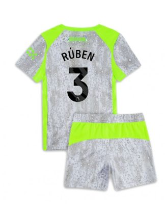 Otroški Nogometna dresi poceni Manchester City Ruben Dias #3 Tretji 2025-26 kompleti