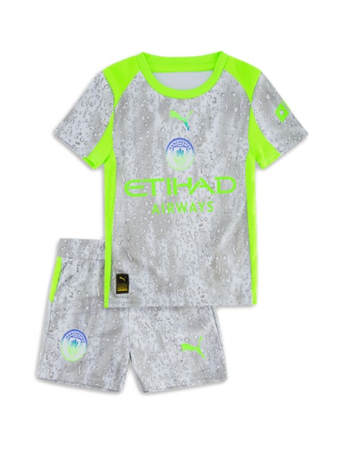 Otroški Nogometna dresi poceni Manchester City Tretji 2025-26 kompleti