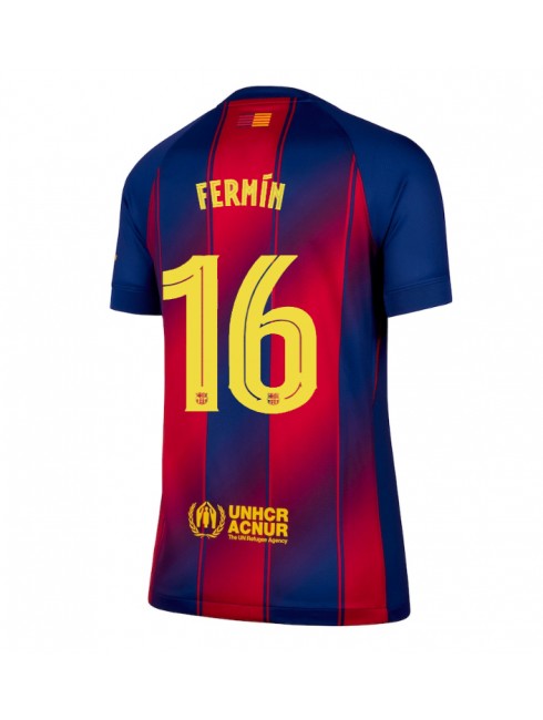 Ženski Nogometna dresi poceni Barcelona Fermin Lopez #16 Domači 2025-26 Kratek rokav