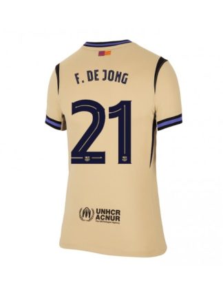 Ženski Nogometna dresi poceni Barcelona Frenkie de Jong #21 Gostujoči 2025-26 Kratek rokav