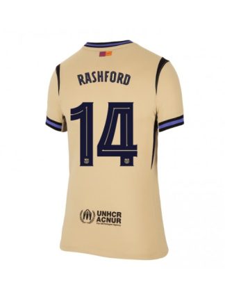 Ženski Nogometna dresi poceni Barcelona Marcus Rashford #14 Gostujoči 2025-26 Kratek rokav