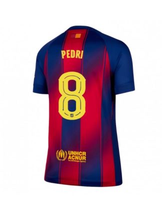 Ženski Nogometna dresi poceni Barcelona Pedri Gonzalez #8 Domači 2025-26 Kratek rokav