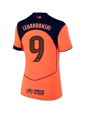 Ženski Nogometna dresi poceni Barcelona Robert Lewandowski #9 Tretji 2025-26 Kratek rokav