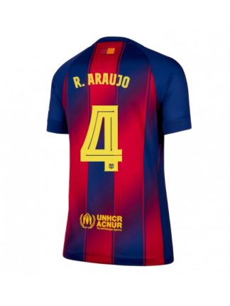 Ženski Nogometna dresi poceni Barcelona Ronald Araujo #4 Domači 2025-26 Kratek rokav
