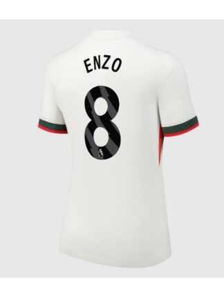 Ženski Nogometna dresi poceni Chelsea Enzo Fernandez #8 Gostujoči 2025-26 Kratek rokav