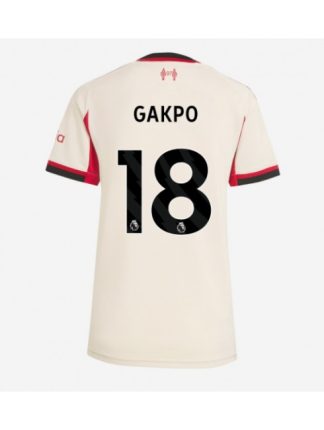 Ženski Nogometna dresi poceni Liverpool Cody Gakpo #18 Gostujoči 2025-26 Kratek rokav