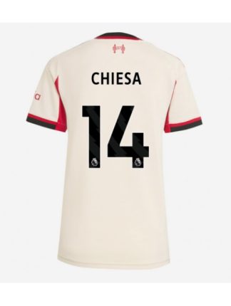 Ženski Nogometna dresi poceni Liverpool Federico Chiesa #14 Gostujoči 2025-26 Kratek rokav