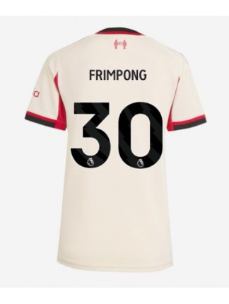 Ženski Nogometna dresi poceni Liverpool Jeremie Frimpong #30 Gostujoči 2025-26 Kratek rokav