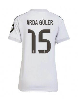 Ženski Nogometna dresi poceni Real Madrid Arda Guler #15 Domači 2025-26 Kratek rokav