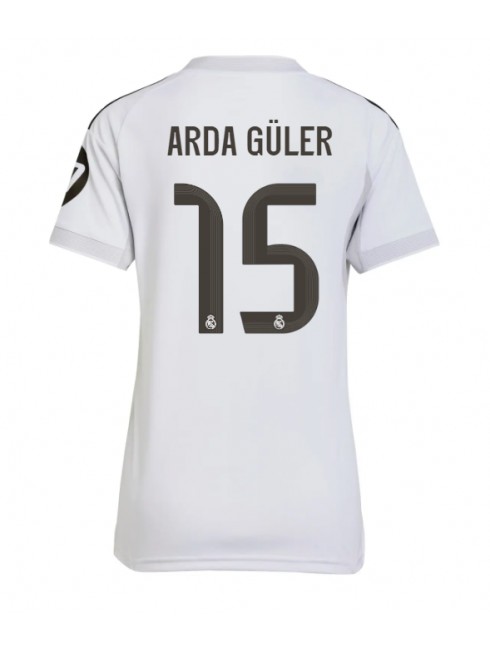 Ženski Nogometna dresi poceni Real Madrid Arda Guler #15 Domači 2025-26 Kratek rokav