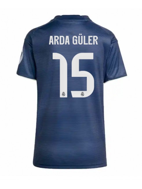 Ženski Nogometna dresi poceni Real Madrid Arda Guler #15 Gostujoči 2025-26 Kratek rokav