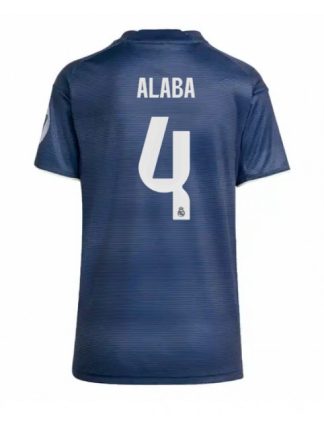 Ženski Nogometna dresi poceni Real Madrid David Alaba #4 Gostujoči 2025-26 Kratek rokav