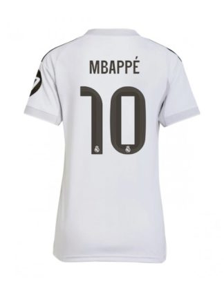Ženski Nogometna dresi poceni Real Madrid Kylian Mbappe #10 Domači 2025-26 Kratek rokav