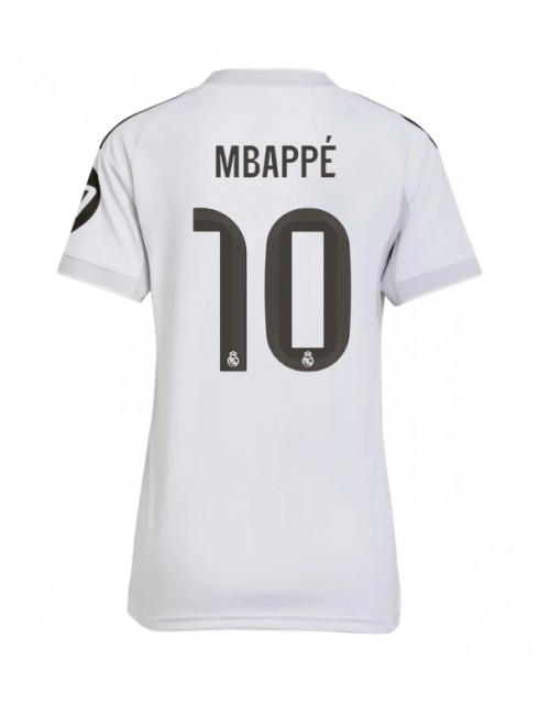 Ženski Nogometna dresi poceni Real Madrid Kylian Mbappe #10 Domači 2025-26 Kratek rokav