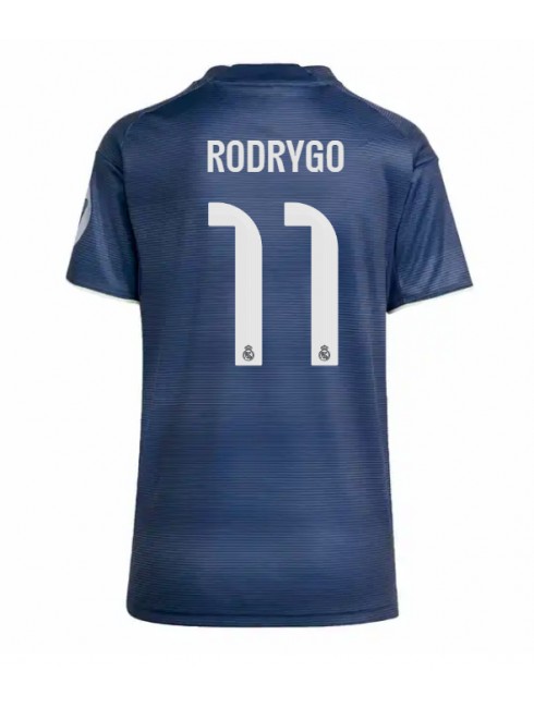 Ženski Nogometna dresi poceni Real Madrid Rodrygo Goes #11 Gostujoči 2025-26 Kratek rokav