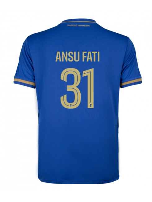 Moški Nogometna dresi poceni AS Monaco Ansu Fati #31 Gostujoči 2025-26 Kratek rokav