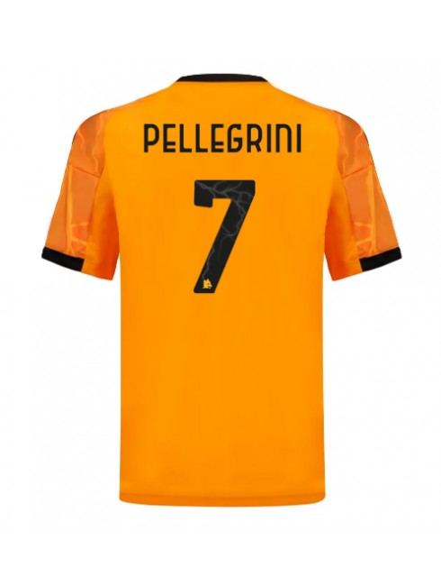 Moški Nogometna dresi poceni AS Roma Lorenzo Pellegrini #7 Gostujoči 2025-26 Kratek rokav